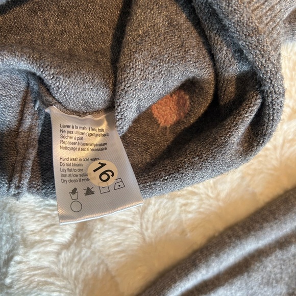 CHARLIE B Gray Sweater with Heart Accents - Picture 6 of 11